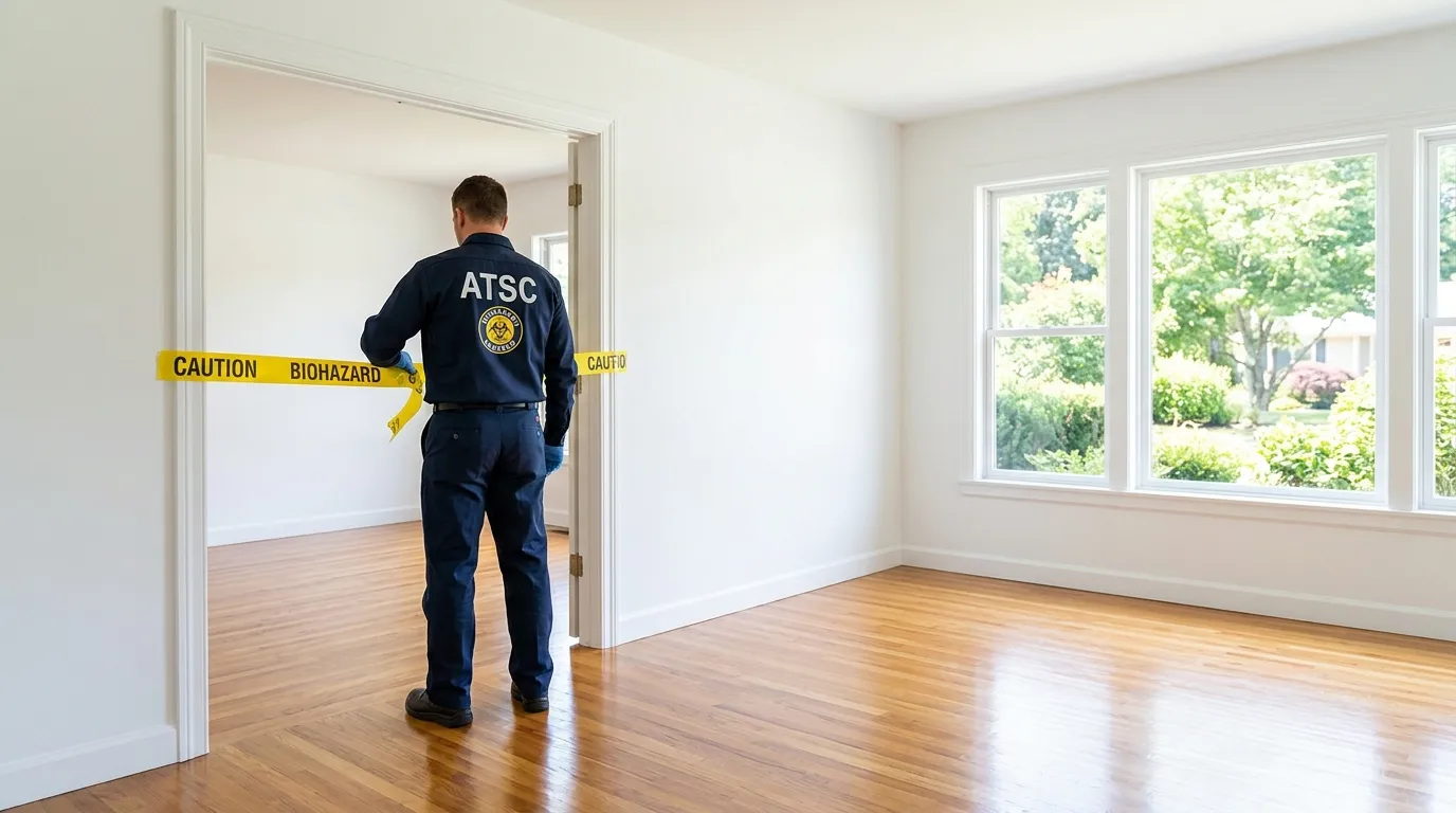 Certified biohazard cleanup crew performing Crime Scene Cleanup in Worthington